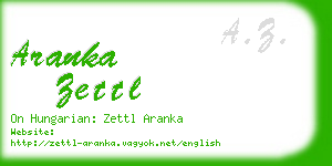 aranka zettl business card